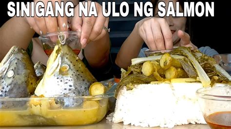 Sinigang Na Ulo Ng Salmon Mukbang Mukbang Philippines Youtube