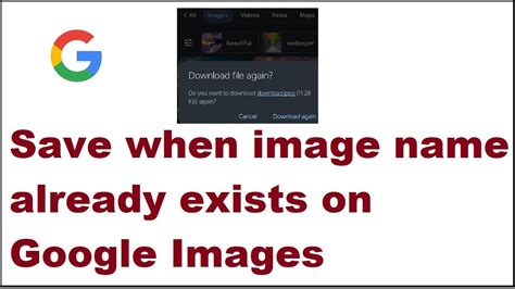 How To Save When Image Name Already Exists On Google Images YouTube