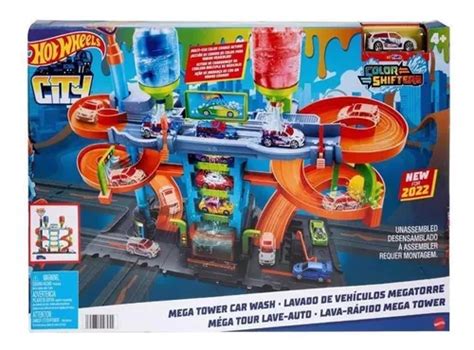 Hot Wheels City Fast Wash Track Mega Tower HDP05 Cuotas sin interés