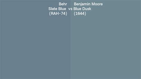 Behr Slate Blue Rah Vs Benjamin Moore Blue Dusk Side By