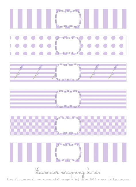 Lavender Wrapping Bands Free Printable Soap Labels Labels Printables