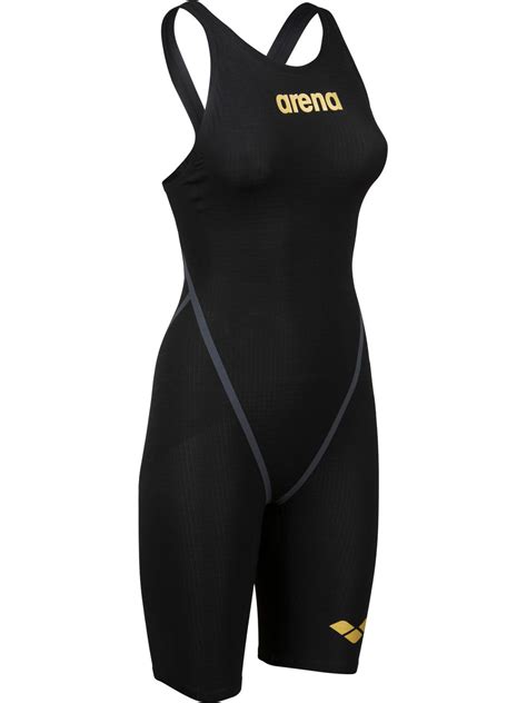 Arena Powerskin Carbon Core Fx Open Back Kneelength Black Gold