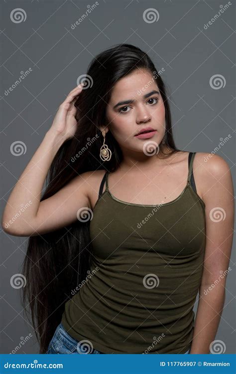 Teen Hispanic Female Model Stock Image Image Of Woman