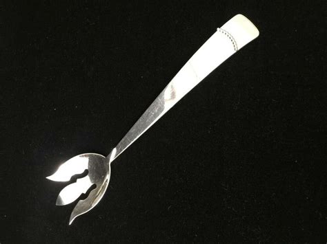 Vintage Three Crowns Silversmiths Serving Salad Fork 12 12 Long