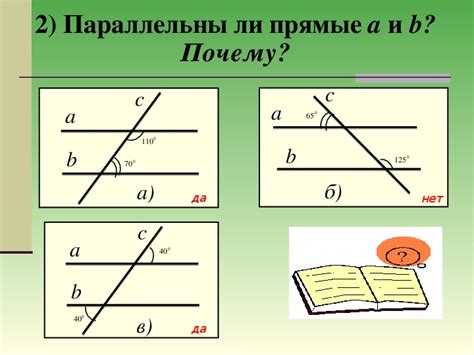 Конспект и презентация к уроку геометрии Признаки параллельности