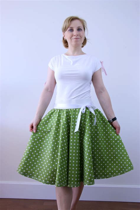 Green Polka Dot Full Circle Skirt For Women Rockabilly Skirt Etsy