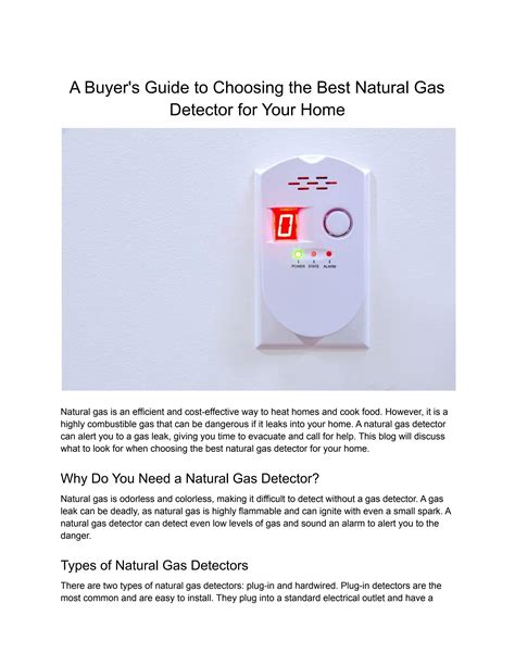 Choosing The Best Natural Gas Detector For Your Home By Gasntools