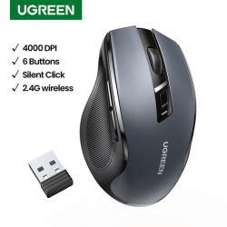 Беспроводная бесшумная мышь Ugreen за 8.99$