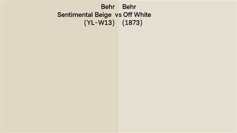 Behr Sentimental Beige Vs Off White Side By Side Comparison