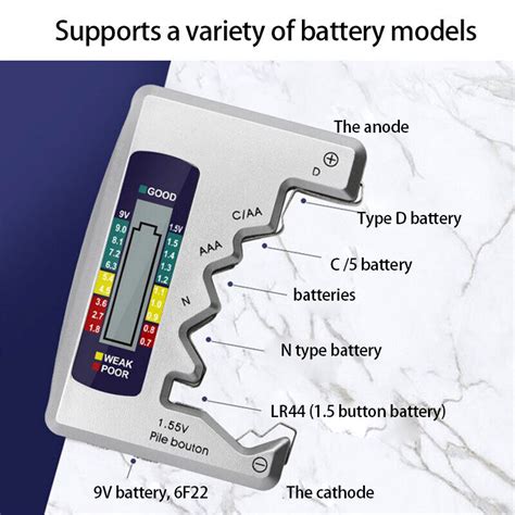 Universal Digital Lcd Battery Tester Checker C D N Aa Ce V V Aaa