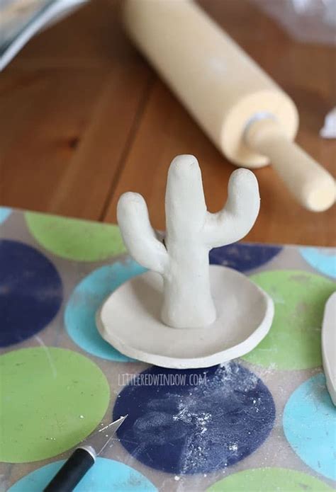 Clay Cactus Ring Holder Clay Crafts Air Dry Diy Air Dry Clay