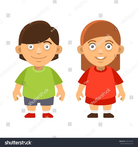 Two Cartoon Style Cute Kids Boy Stock Vector (Royalty Free) 436187674 | Shutterstock