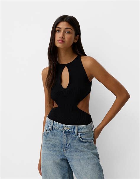 Cut Out Bodysuit Women Bershka