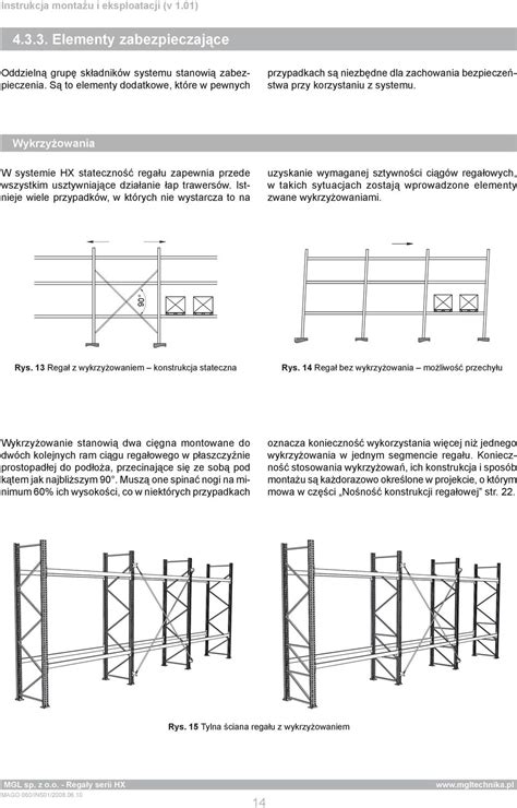 Regały serii HX Instrukcja montażu i eksploatacji G R U P A M A G O