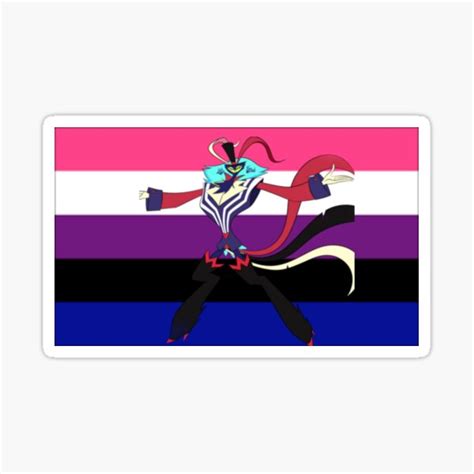 Asmodeus Genderfluid Pride Sticker For Sale By Cosplayshin Redbubble