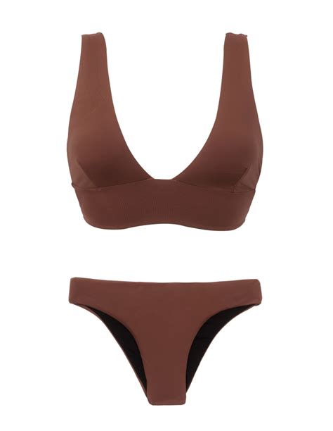 Two Piece Swimwear Multi Straps Bikini Marsala Brand HAIGHT