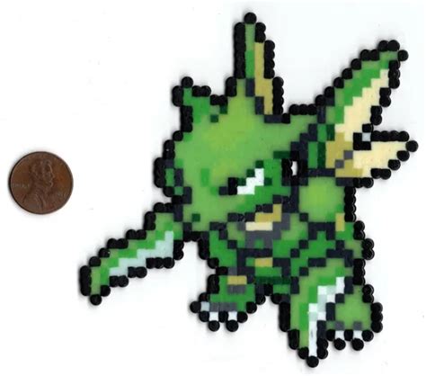 SCYTHER POKEMON MINI Bead Sprite Perler Artkal Pixel Art Icon Retro Let