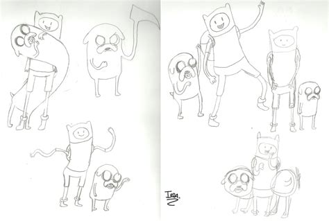 Finn and Jake sketches by iedasb on DeviantArt