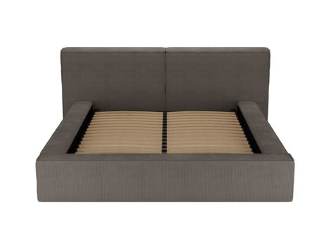 Bed Met Opbergruimte X Cm Van Taupegrijs Ribfluweel Matras