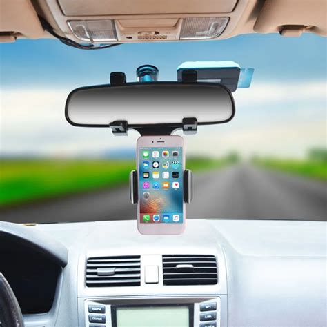 Universal Car Phone Holder Car Rearview Mirror Mount Mobile Phone ...