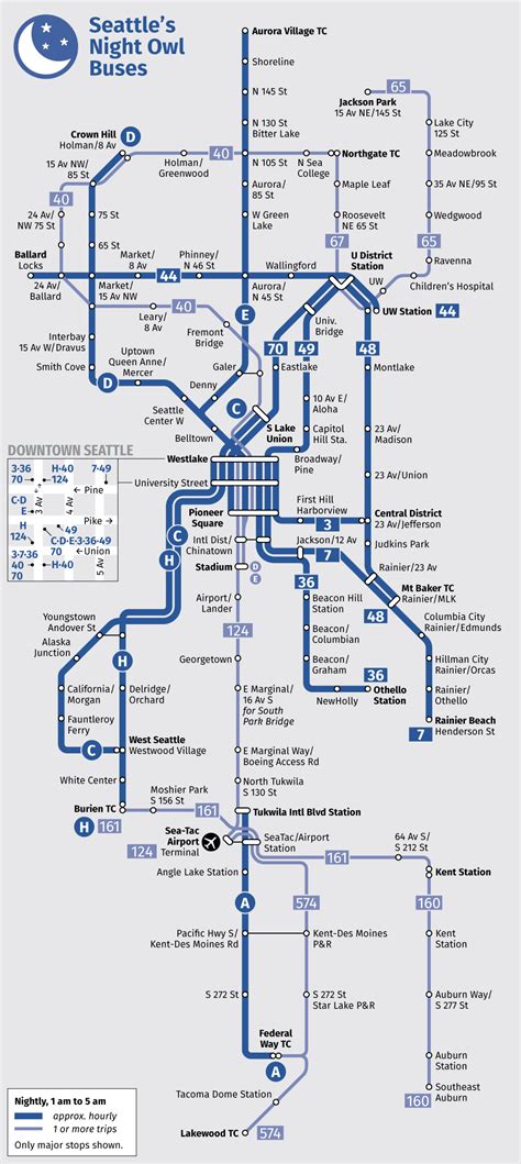 Seattle’s Night Owl Buses // The Seattle Transit Map // discover ...