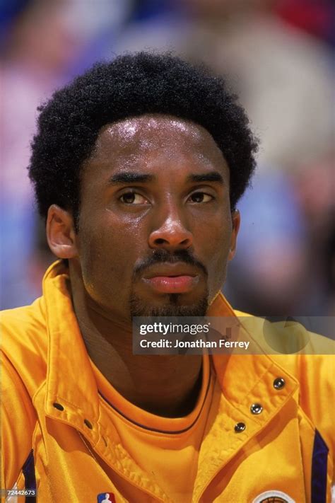 A Close Up Of Kobe Bryant Of The Los Angeles Lakers As He Looks On