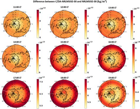 Thermosphere Neutral Density Tnd Maps At The Altitude Of Km