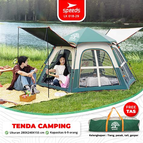 Jual SPEEDS Tenda Camping Besar Otomatis Portabel Muat 6 9 Orang 2