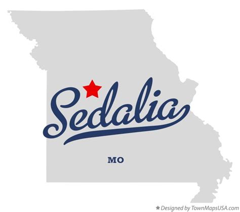 Map of Sedalia, MO, Missouri