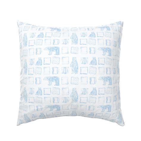 Shop Grid Bears Euro Pillow Shams Spoonflower