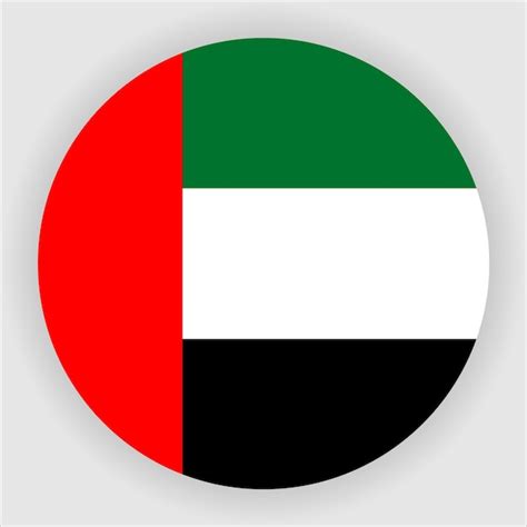 Premium Vector United Arab Emirates Flat Rounded Flag Icon