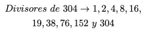 DIVISORES DE 304 Cuántos Son y Cómo se Calculan Aulaprende