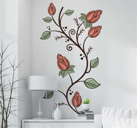 Autocollant Mural Fleurs Fines TenStickers