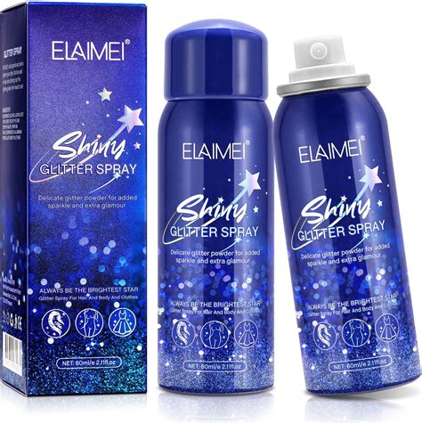 Glitter Spray Temporäres Glitzerspray für Körper Haare Gesicht und