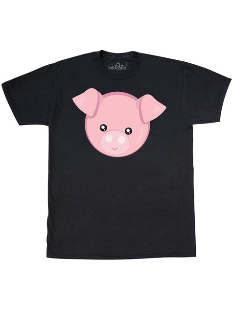 INKtastic - Cute Pig, Little Pig, Pig Head, Pink Pig T-Shirt - Walmart ...