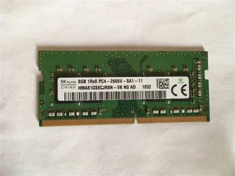 BARRETTE MEMOIRE SODIMM Ddr4 8go PC4 1RX8 2666V Hynix MODEL