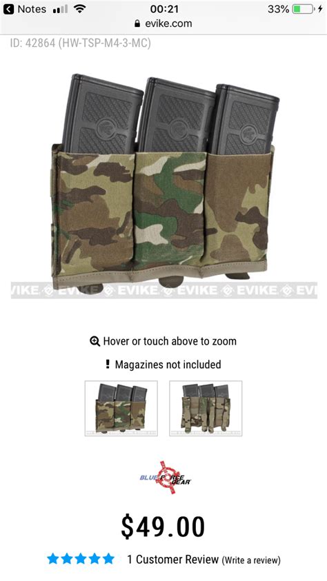 Sold Wtb Blue Force Gear Triple Mag Pouches Hopup Airsoft