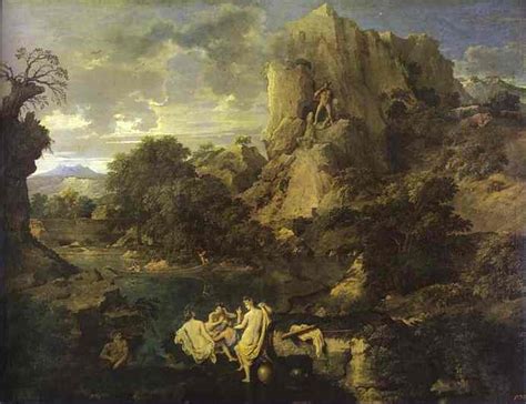 Landscape With Hercules And Cacus Painting Nicolas Poussin