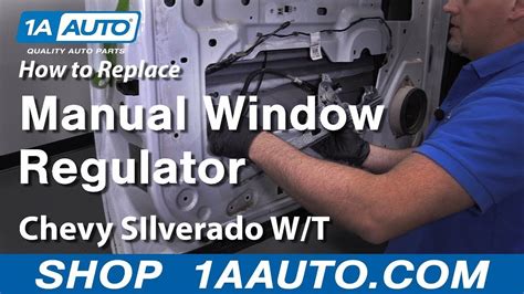 How To Replace Manual Window Regulator Chevy Silverado Work Truck 2007