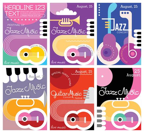 Music Festival poster designs 11134527 Vector Art at Vecteezy