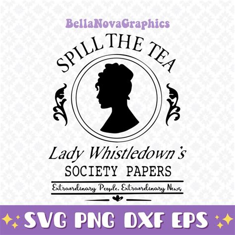 Bridgerton Show Book Series SVG PNG DXF Lady Whistledown Society Papers