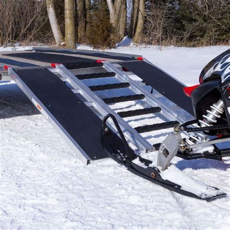 Black Ice Tri-Fold Snowmobile Trailer Ramps - 1,500 lb. Capacity, 60 ...