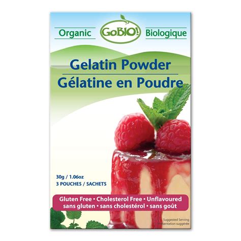 Gobio Organic Gelatin Powder Case Of 18x1 06oz Gelatin Dessert Mixes Grocery