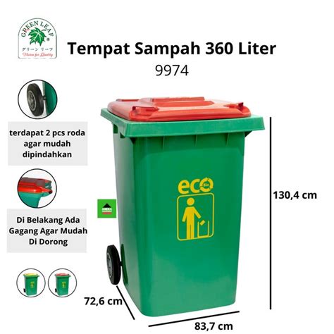 Jual Tempat Sampah Liter Green Leaf Shopee Indonesia