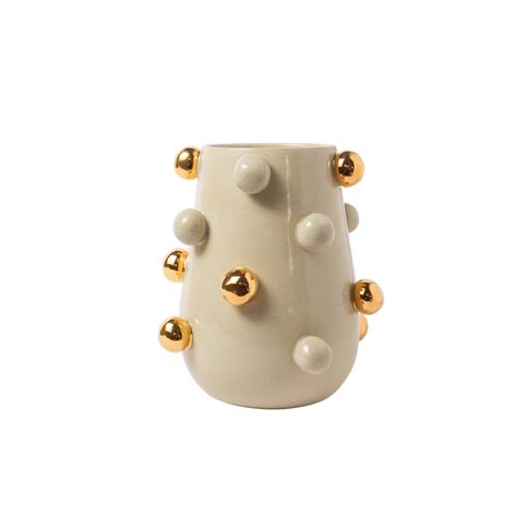 Vaso Nina Bolotas Ouro Alternado Nude March Art De Vie