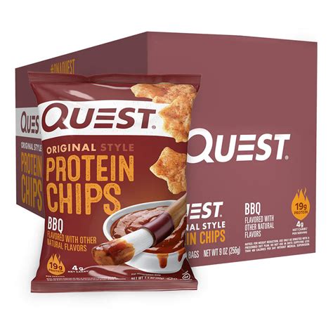 Quest Nutrition Bbq Original Style Protein Chips 32g X 8 Unit Box