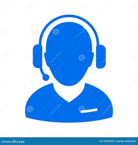 Call Center Operator Wearing Headset Vector Concept Silhouette Icons Pdf 10 Stock Vector