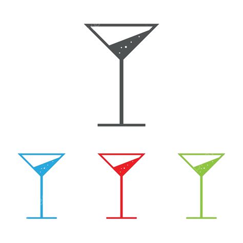 Martini Symbol Icon Red White Cocktail Vector Red White Cocktail Png And Vector With