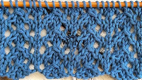 How To Knit An Easy Lace Stitch Pattern Rows Only So Woolly