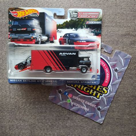 Hot Wheels Premium Car Culture Team Transport Advan Sakura Sprinter Dan Nissan Skyline Gt R